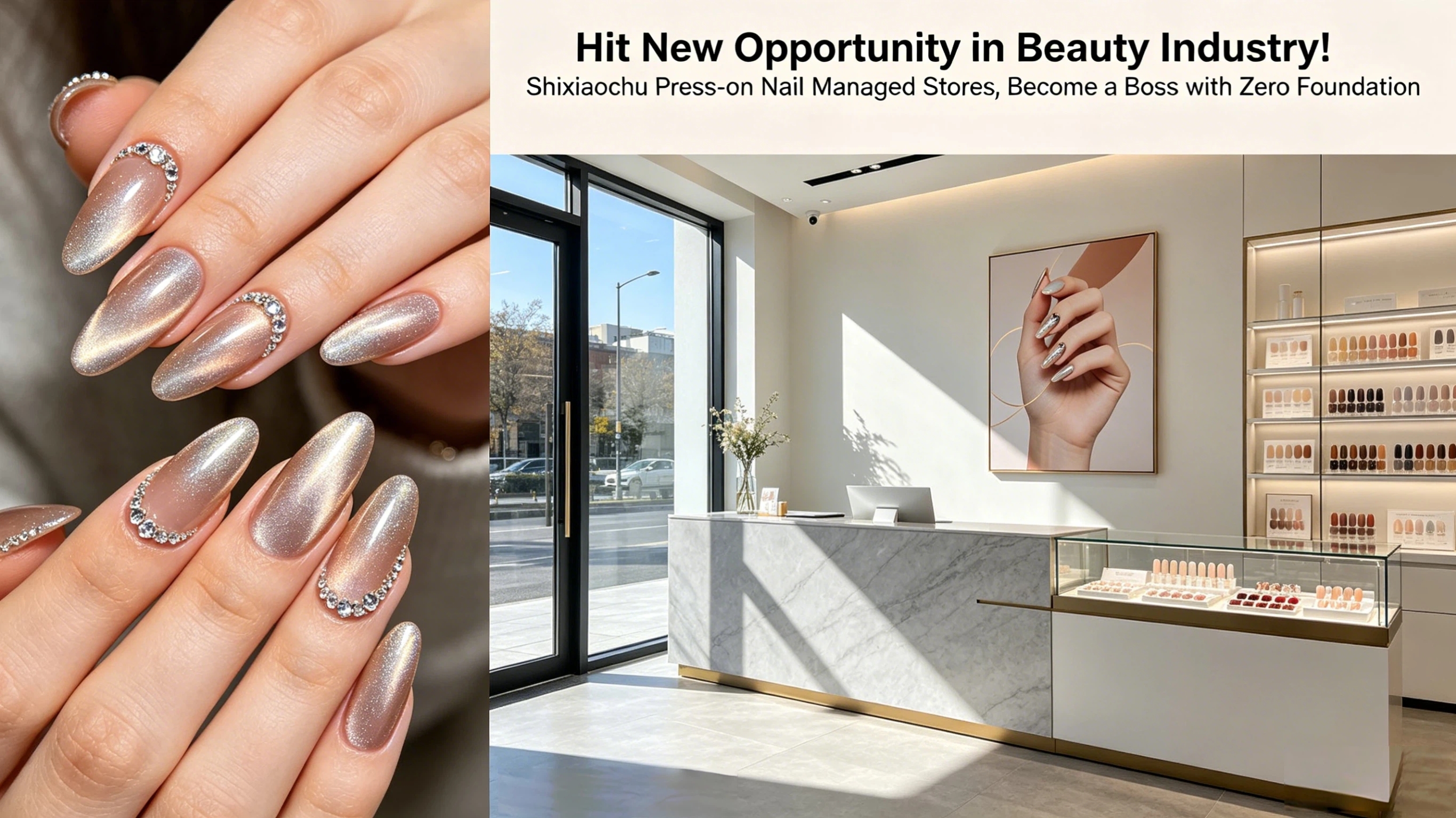 Hit New Opportunity in Beauty Industry! Shixiaochu Press-on Nail Managed Stores, Become a Boss with