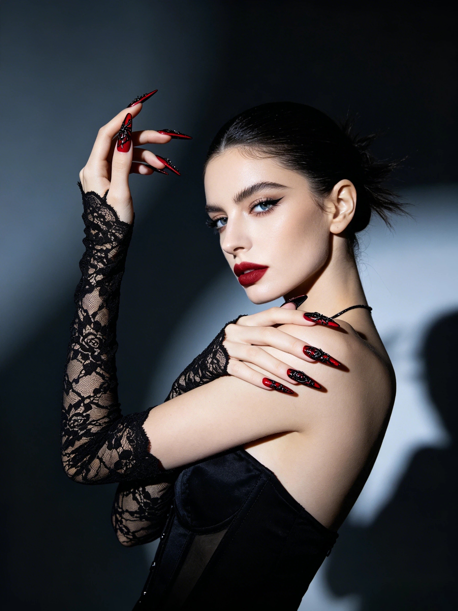 Luxury European and American style long nail stickers